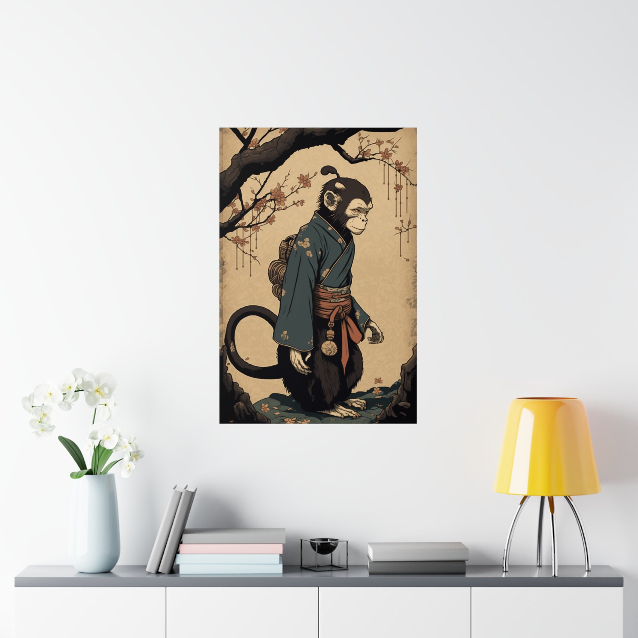 Monkey Home Decor Monkey Poster Monkey Wall Art Monkey Wall Etsy