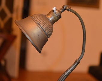 Table lamp vintage industrial lamp- Art deco table lamp Bauhaus era lamp. flexible lamp