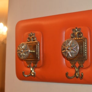 Vintage Coat Rack Wall Hanger Wall Mount Coat Rack- Storage Wall Rack- Mid Century- 1960s