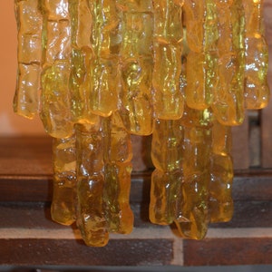 Vintage  Ice Glass Wall Sconce/Lamp , Mid Century, Kalmar, Kaiser Leuchten,Doria,Limburg era Germany 1970s