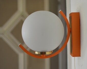 vintage space age atomic wall lamp 1970