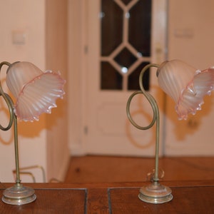 paar vintage art nouveau tafellampen. art-deco tafellamp