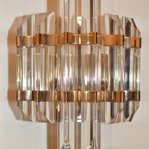 Vintage wall lamp murano crystal italy sciolari era-
