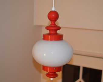 vintage lamp space age midcentury pop opaline glass