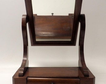 Mid Century  dressing table for mahogany dresser with mirror and small drawer.