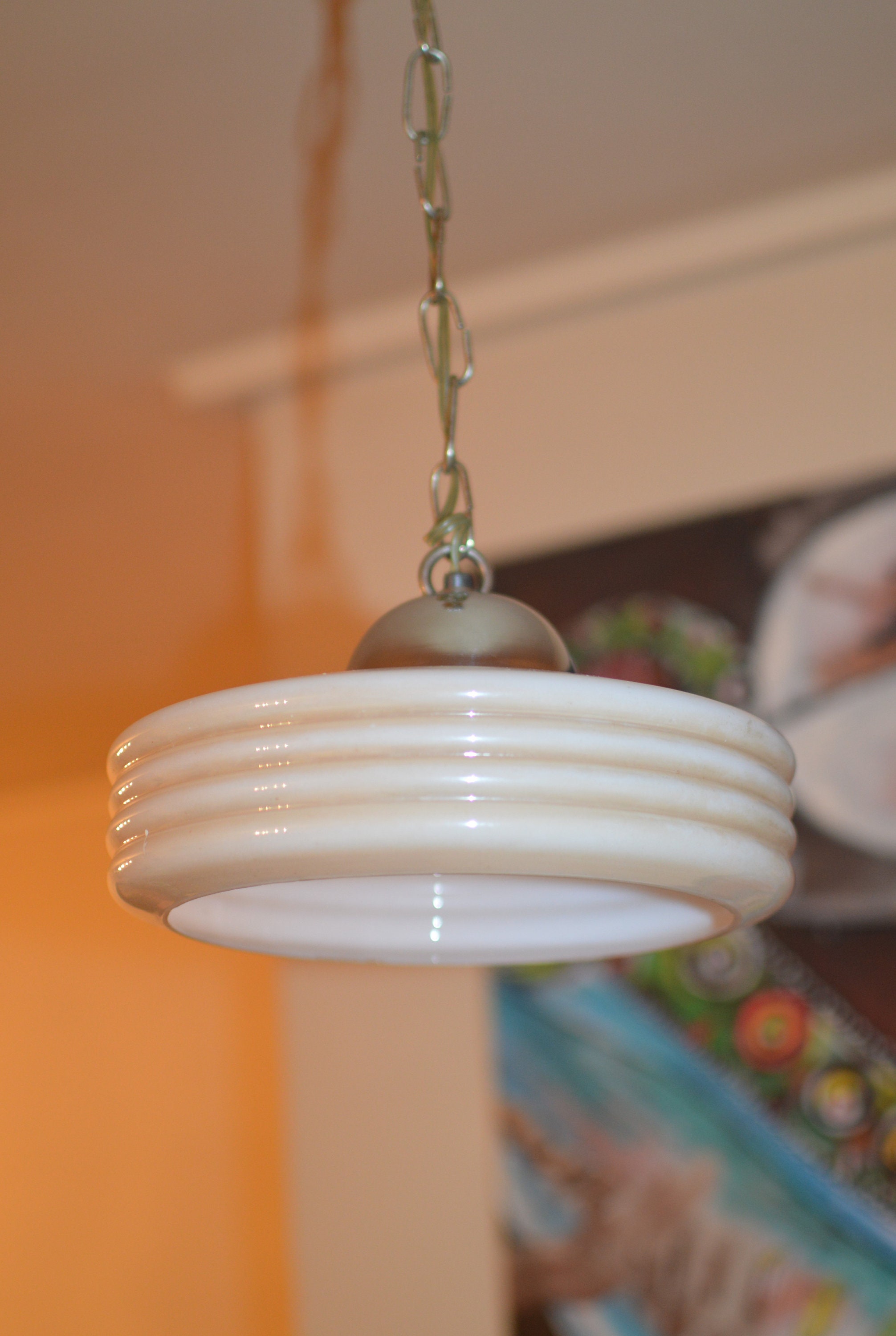 Vintage Art Deco Lamp 1920/30. Opaline Glass - Etsy