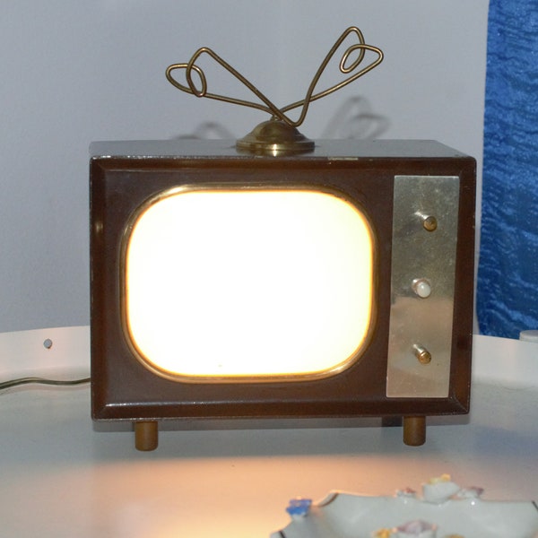 Vintage table lamp space age Atomic lamp TV vintage pop lamp