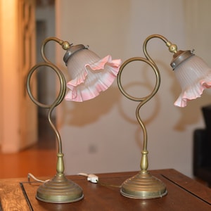 paar vintage art nouveau tafellampen. art-deco tafellamp