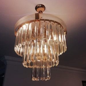 Vintage crystal venini chandelier
