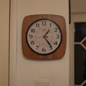 vintage wall clock formica
