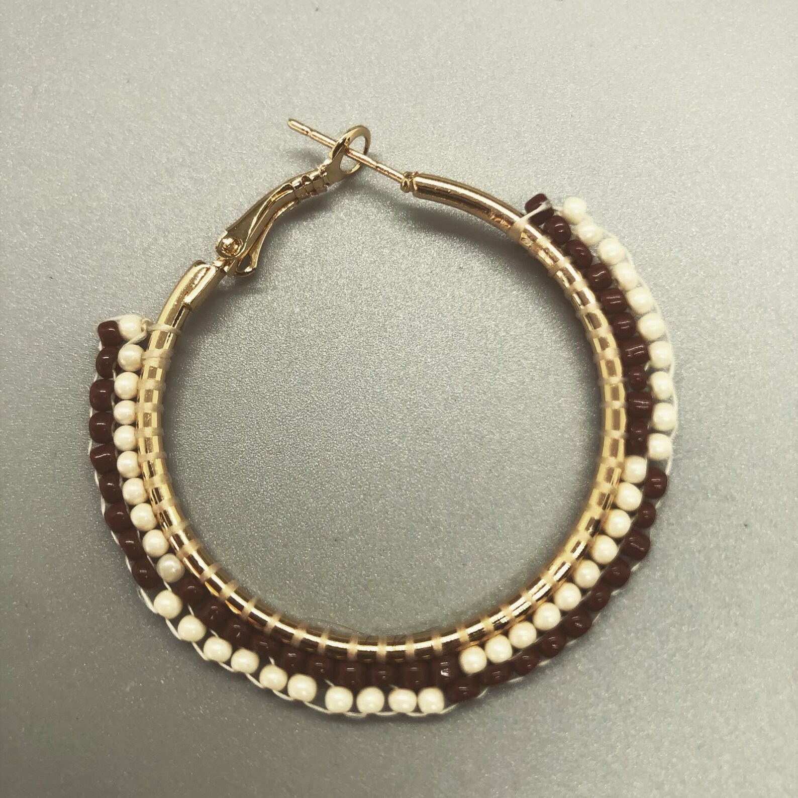 Silk threaded beaded hoops Etsy