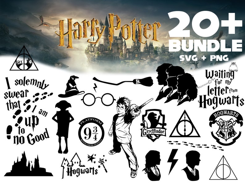 Download Harry Potter svg bundle files png dxf svg Hogwarts svg | Etsy