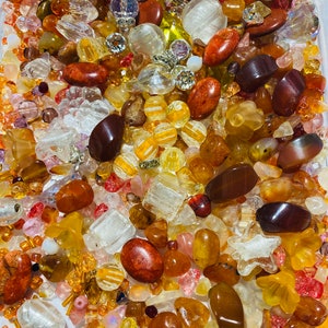 Red Agate Semi-Precious Stone Confetti, Bead Mix, Kandi Mix, Glass Bead, Craft Confetti, Confetti Mix, Bead Scoop,