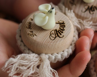 Personalized wooden baby tooth box for children