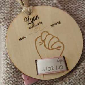 Support pour bracelet de naissance
