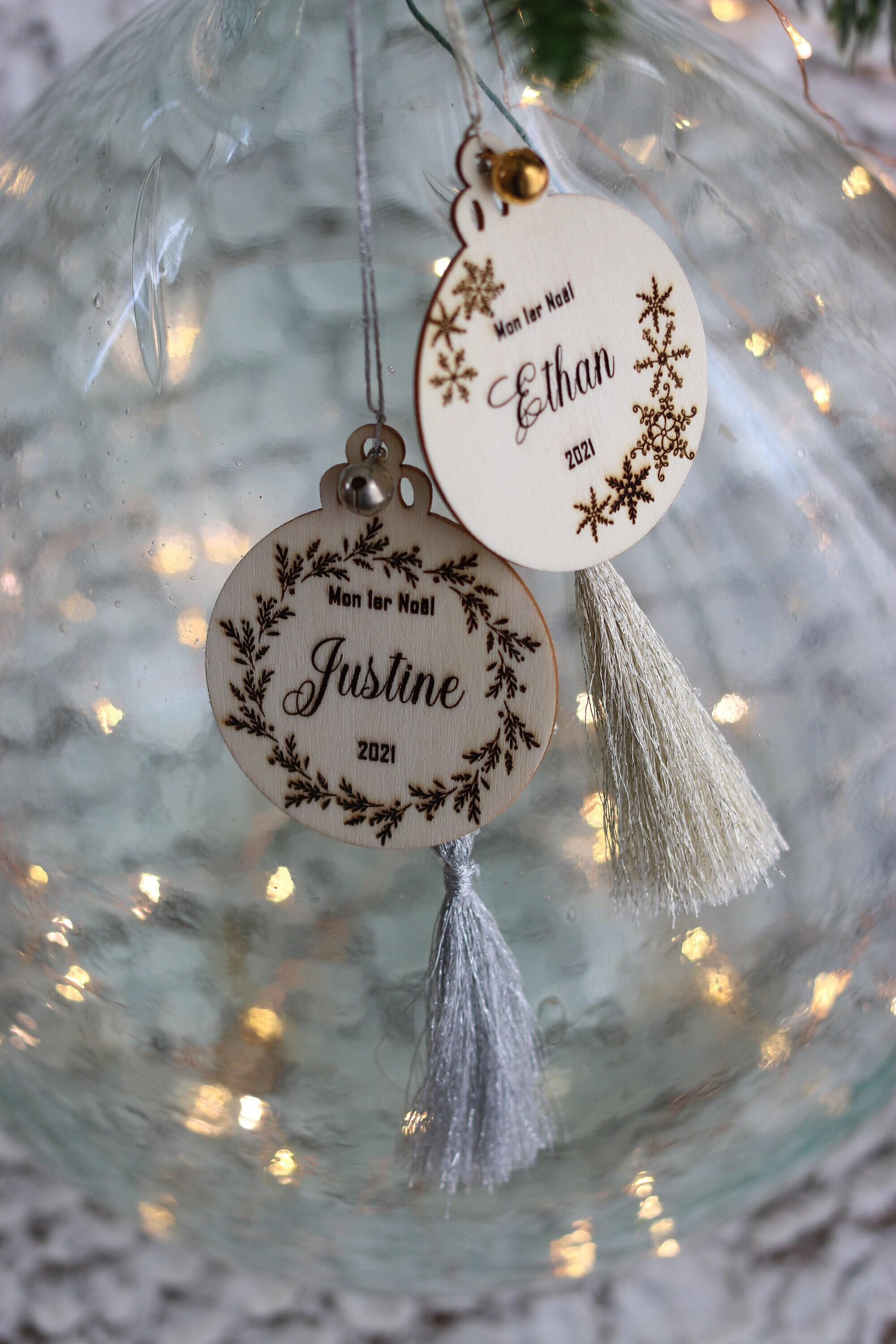 Décorations de Noël en Bois Personnalisable