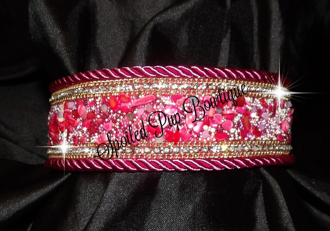 The Corporate Collar - Hot Pink & Rhinestones