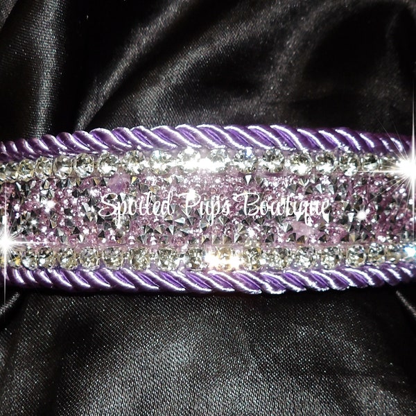 Pastel Lavender Rhinestone Collar