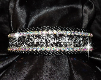 Black and Silver Rhinestone Collar