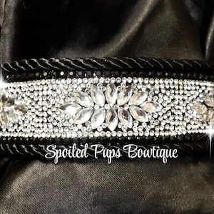 Black and Silver Rhinestone Collar
