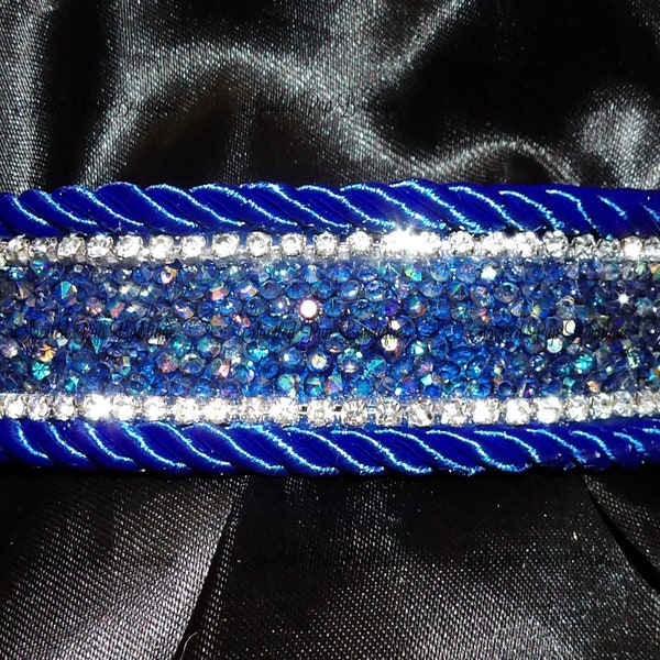 Blue Rhinestone Collar