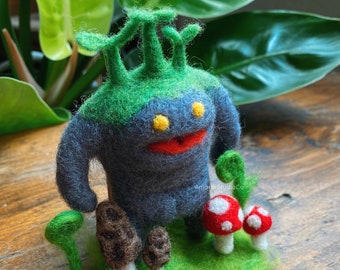 Final Fantasy XIV Goobbue Minion Wool Plushie/FFXIV Minion Handmade Gift