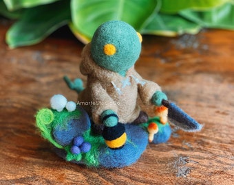 Final Fantasy Tonberry Minion Wool Plushie/FFXIV Tonberry felt plush