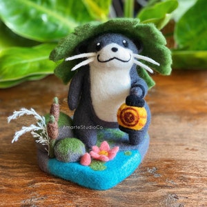 Final Fantasy XIV Odder Otter Minion Wool Plushie / FFXIV Handmade Abroader Otter Decoration Figure