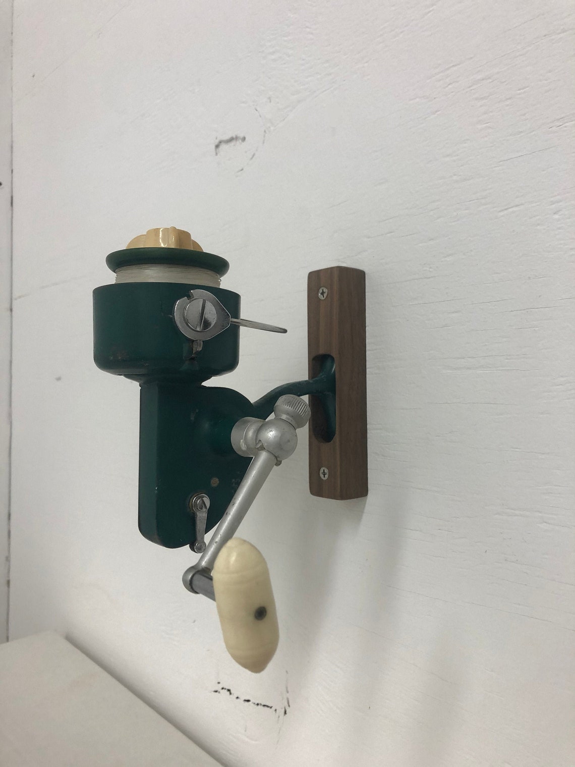 Fishing Reel Display Holder Walnut Etsy