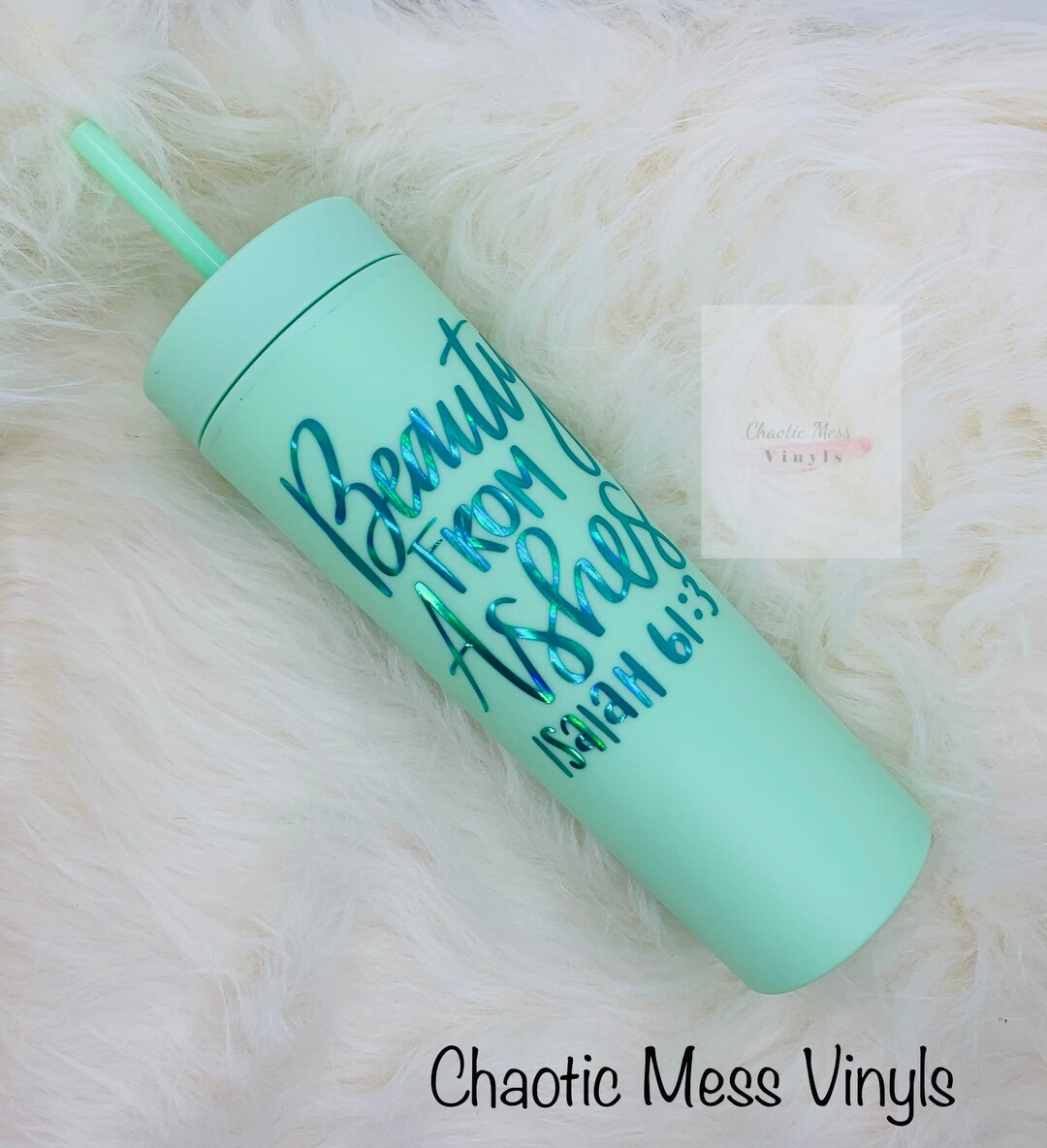Personalized Acrylic Tumbler-custom Skinny Tumbler Beauty From Ashes ...