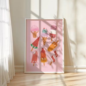 Ice Cream Print / Children’s Wall Art / Kids Prints / children’s Prints / Nursery / happy Print / play room / Wall Art / Kids Room / Summer