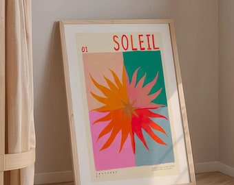 Summer Sun Art Print: Colourful Hand-Drawn Modern Wall Art