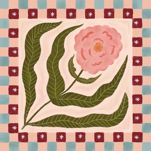 Boho Floral, Arte peculiar hecho a mano, Jarra, Arte colorido, Impresión de arte Scandi, Impresión de arte moderno, Pared de la galería, Arte Boho, Impresión de arte Boho