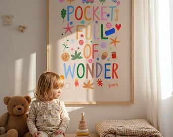 Pocket Full of Wonder: Colorful Typography Wall Art