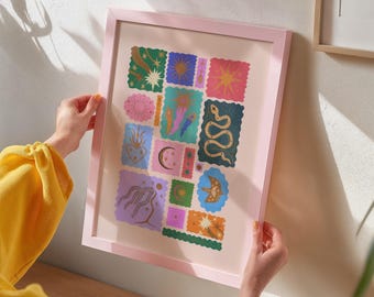 Feeling Whimsical Art Print: Colorful Decor, Girls Room, Teenager, Tween,