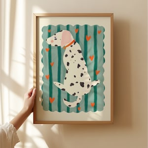 Dalmation Print / kids dog illustration / Nursery Art / Kids Room / Art / Print / Gifts for Her / kids / dog poster / Colour Pop / Bright