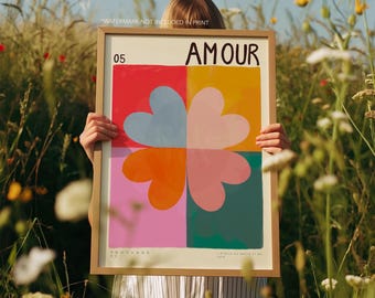 Summer Love Art Print: Colourful Handrawn Sun - KateFoxDesign