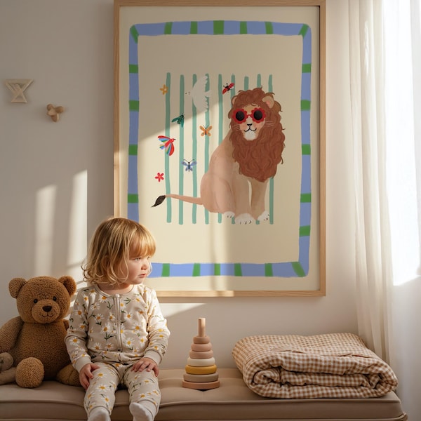 Leo the Lion Nursery Art Print: Kids Room Decor
