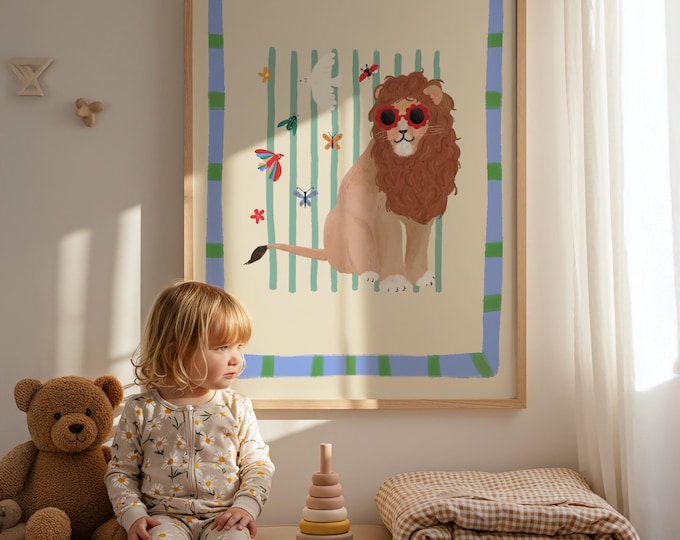 Leo the Lion Nursery Art Print: Kids Room Decor