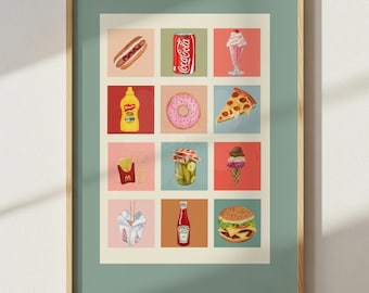 Treat Time Art Print: Colourful Handrawn Illustration, Bedroom, Bathroom, Hallway, Colourful