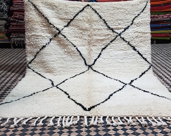 handmade morccan rug, beni ouran wool rug