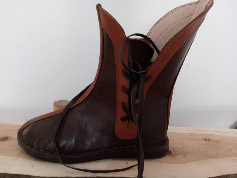 Medieval Boots Viking Leather Shoes Ren Faire Boots Etsy