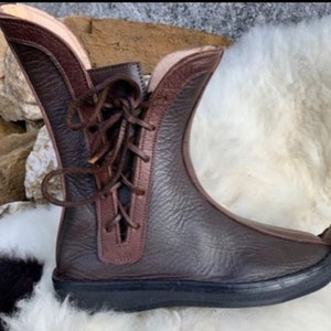 Medieval Boots, Viking Leather Shoes, Ren Faire boots