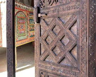 Moroccan Door, Engraved Door, Custom Size Door, handmade Door, Moroccan Berber Door, Wall door, Moorish Doors, Custom Wooden door,