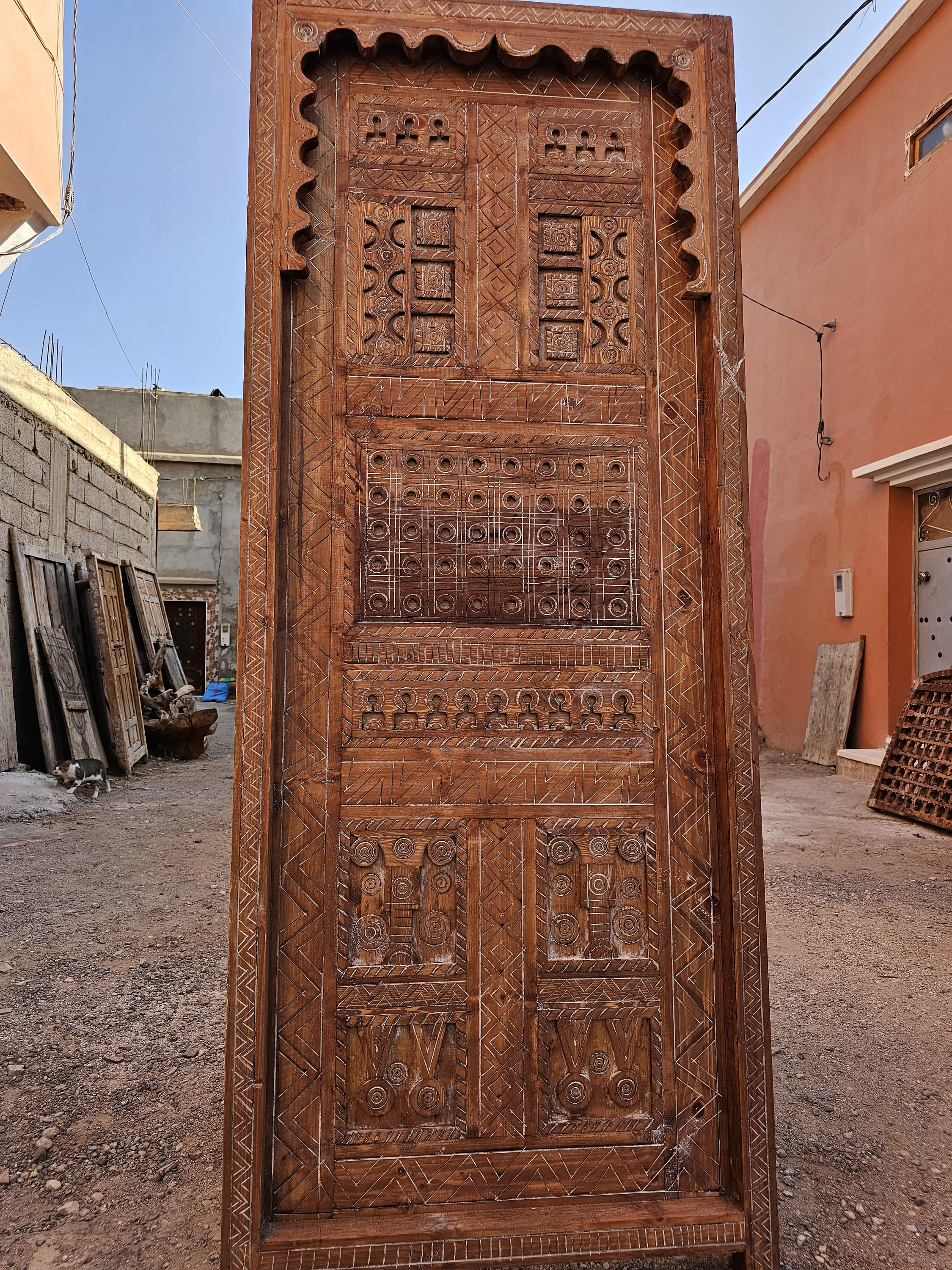 Custom Wooden Door, Moroccan Doors, Handgarved Moroccan Door, Farm House Door, Unique Door, Vintage Style Doors