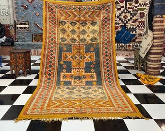 Mother's Day Rug, Old Handmade Moroccan Rug, Vintage Taznakht Boho Carpet, Mother's Day Gift, Mother's day Decor Gift