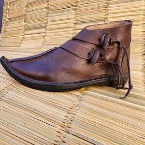 Vikingschoenen, middeleeuwse schoenen, Larp-schoen, Vikinglaarzen, dames Vikinglaarzen, middeleeuwse laarzen