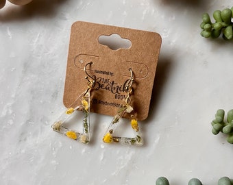 FLOWER RESIN EARRINGS | Handmade Earrings | Hypoallergenic