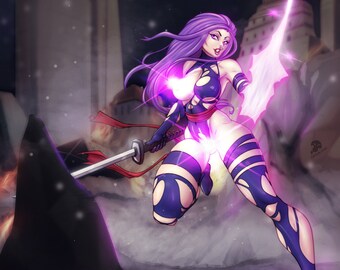 Psylocke / Kwannon (battle damage)