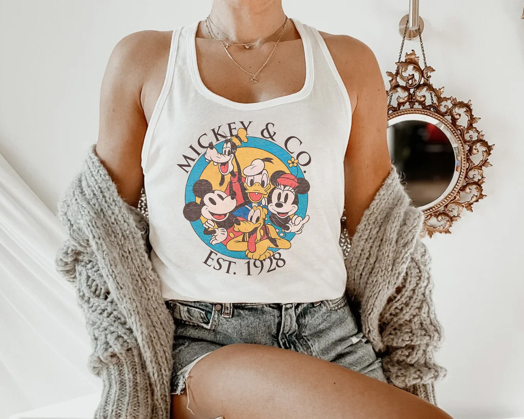 Discover Retro Mickey & Co 1928 Disney Tank Top, Disney Mickey And Friends Tank, Disneyland Tank Top